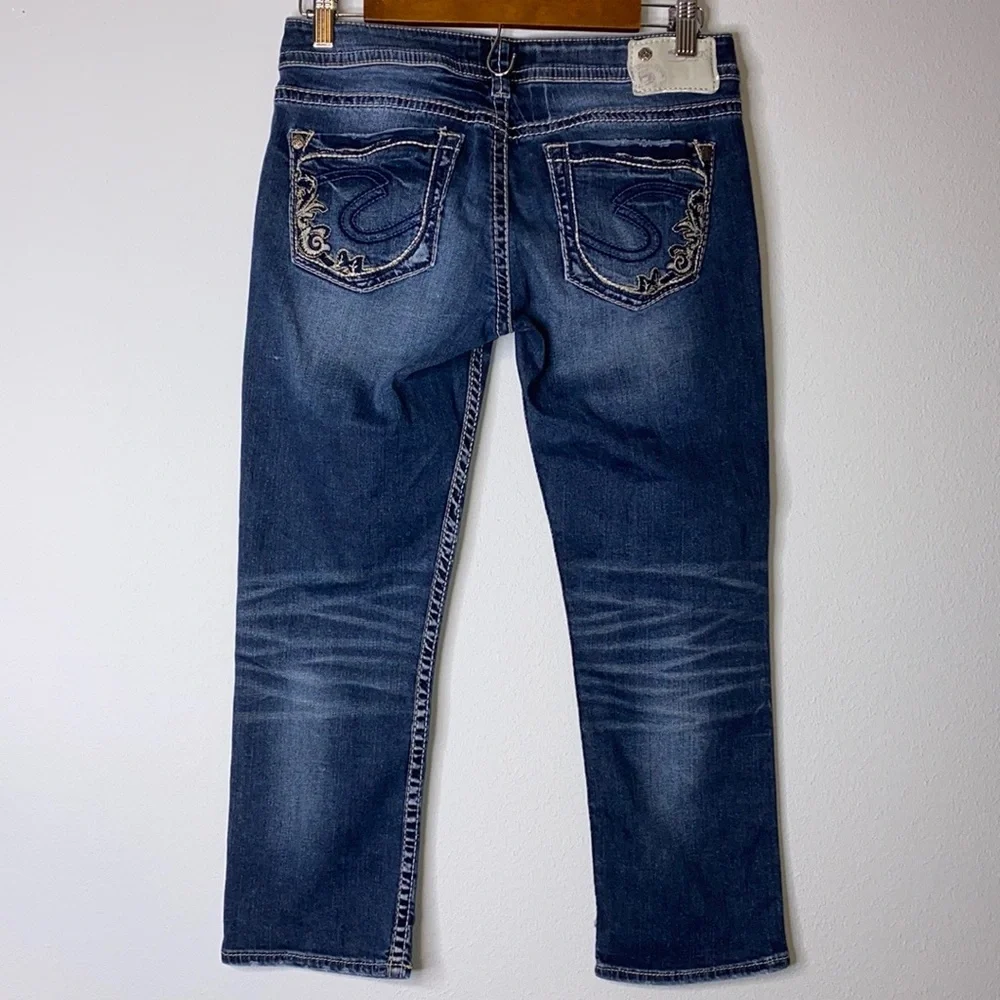 Silver Aiko Cropped Jeans 27